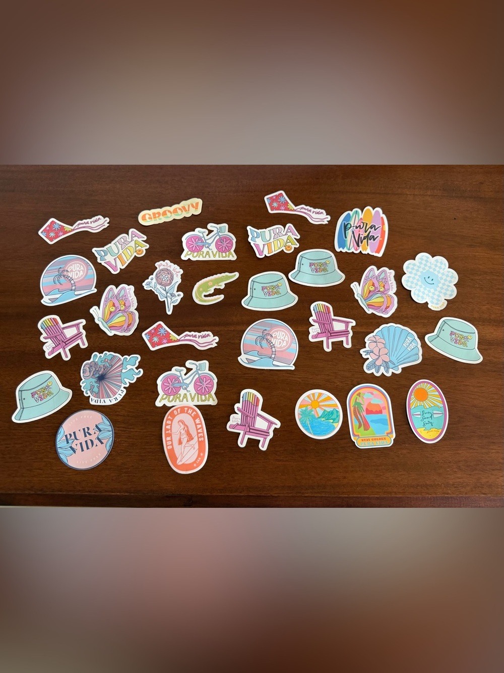 30 Pura Vida Pastel Stickers